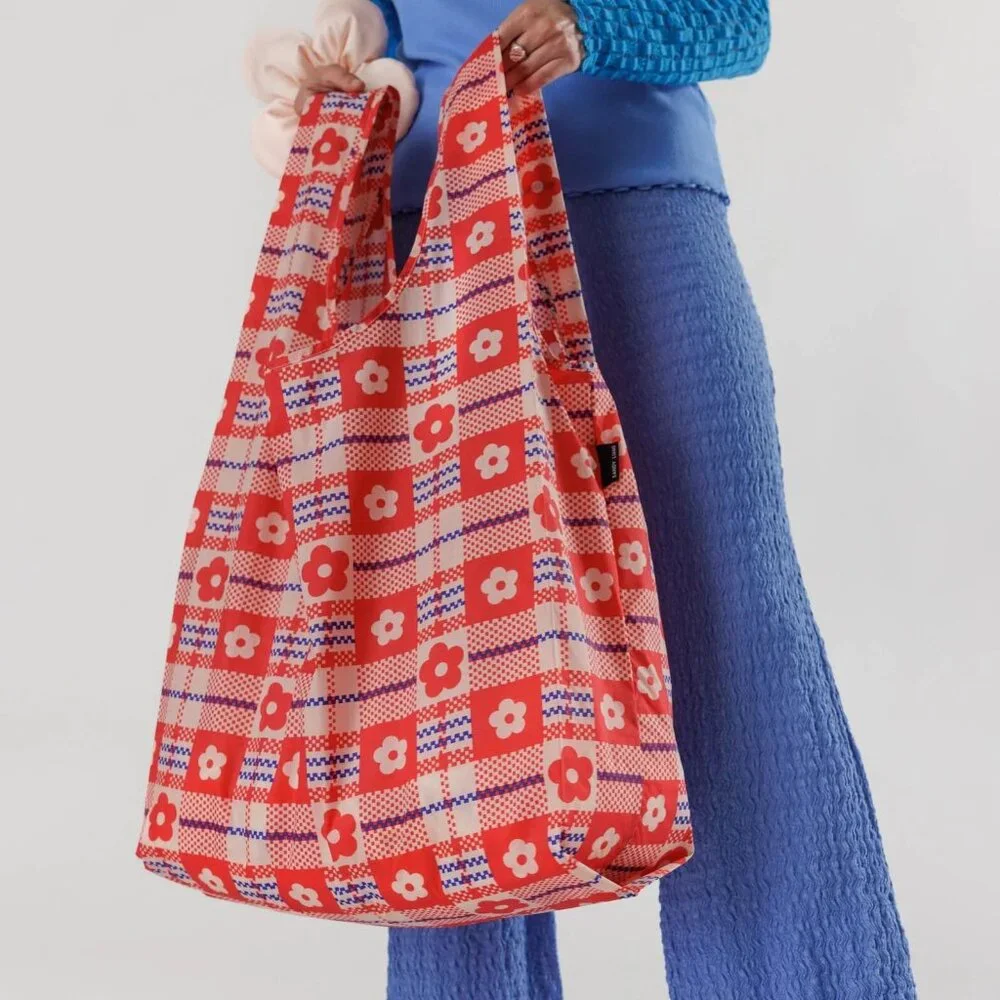 NWT Big Baggu - Flower Market Plaid (Sandy Liang Collab) - Picture 2 of 4